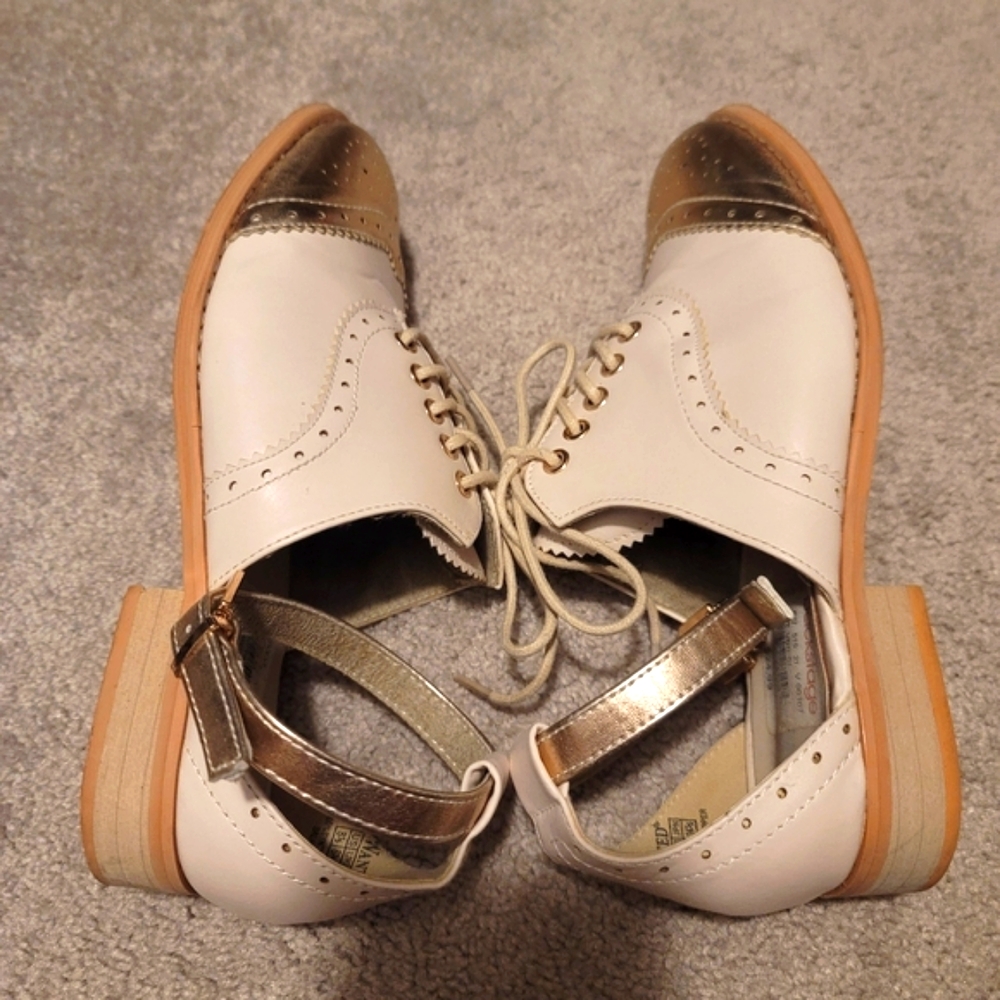Wanted Divine Oxford lace up ankle strap shoes 8.5 - Picture 6 of 9